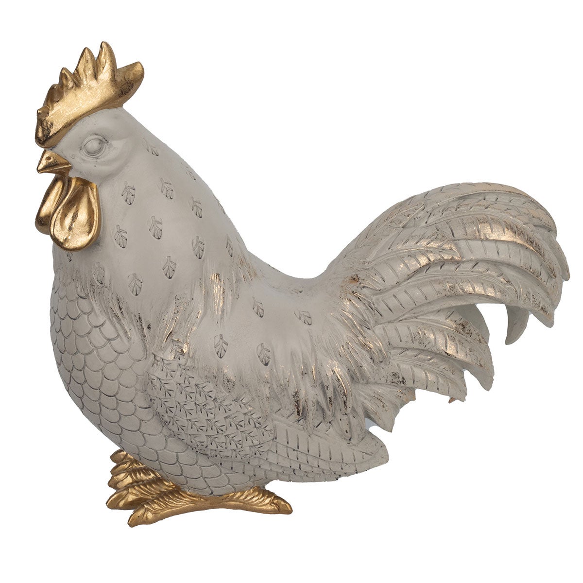Signes grimalt by sigris - figura gallo blanco de resina | figura de gallina figuras de resina para jardin figura resina decoración cm