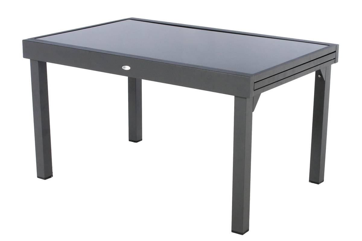Table de jardin extensible Piazza Anthracite & Graphite - Hespéride - 2