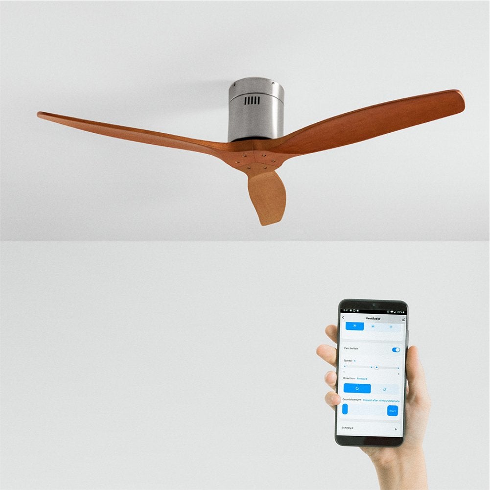 CREATE - WIND CALM NATURAL WOOD - Wentylator sufitowy 40W cichy 100% drewno -