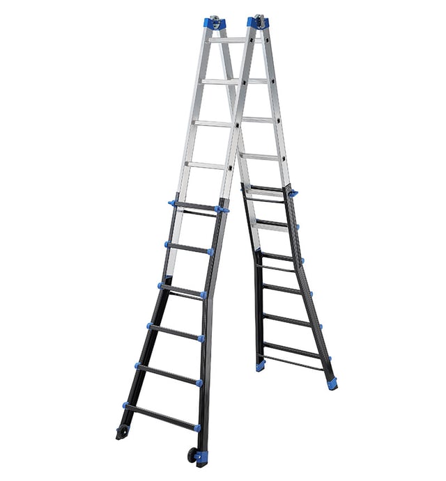 Echelle pliable multifonction télescopique 4x6 échelons 6,35m/7,15m Hailo ProfiLine