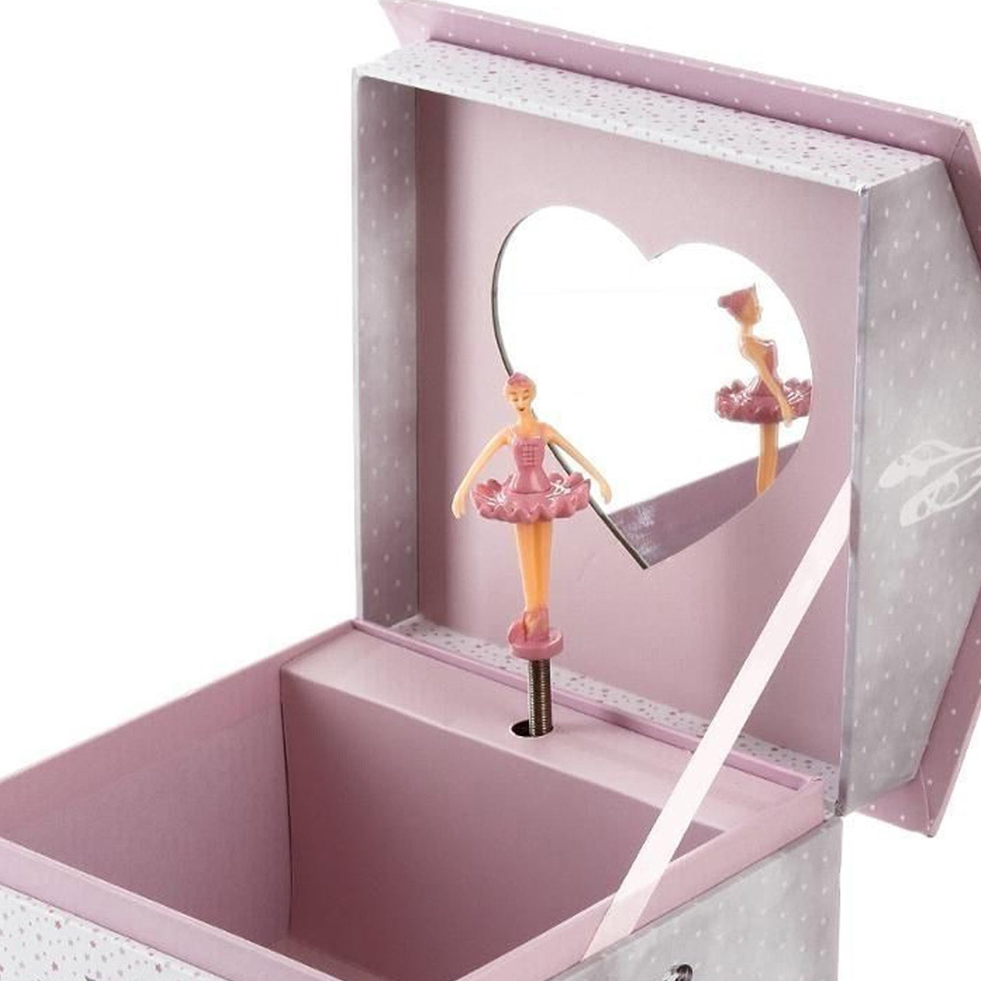 WELLHOME - Boîte à bijoux musicale avec boîte de rangement ballerine 14,3x14,2x16cm - 5