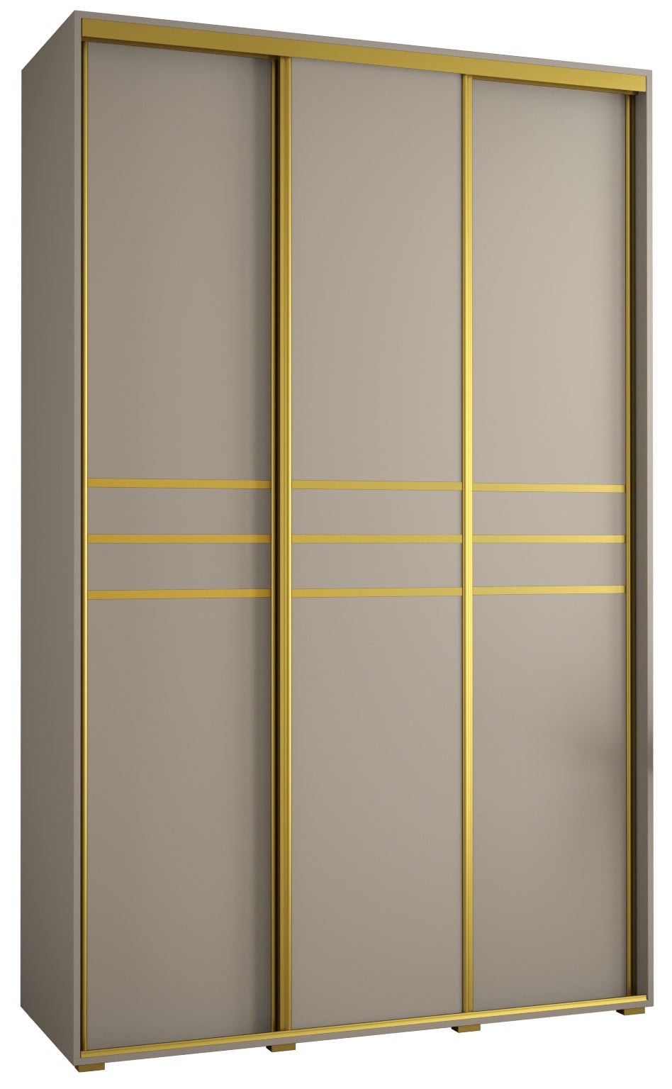 Szafa przesuwna wysoka Dakota 10 160 x 60 x 235,2 cm kaszmir + u. Złoty - Abiks Meble