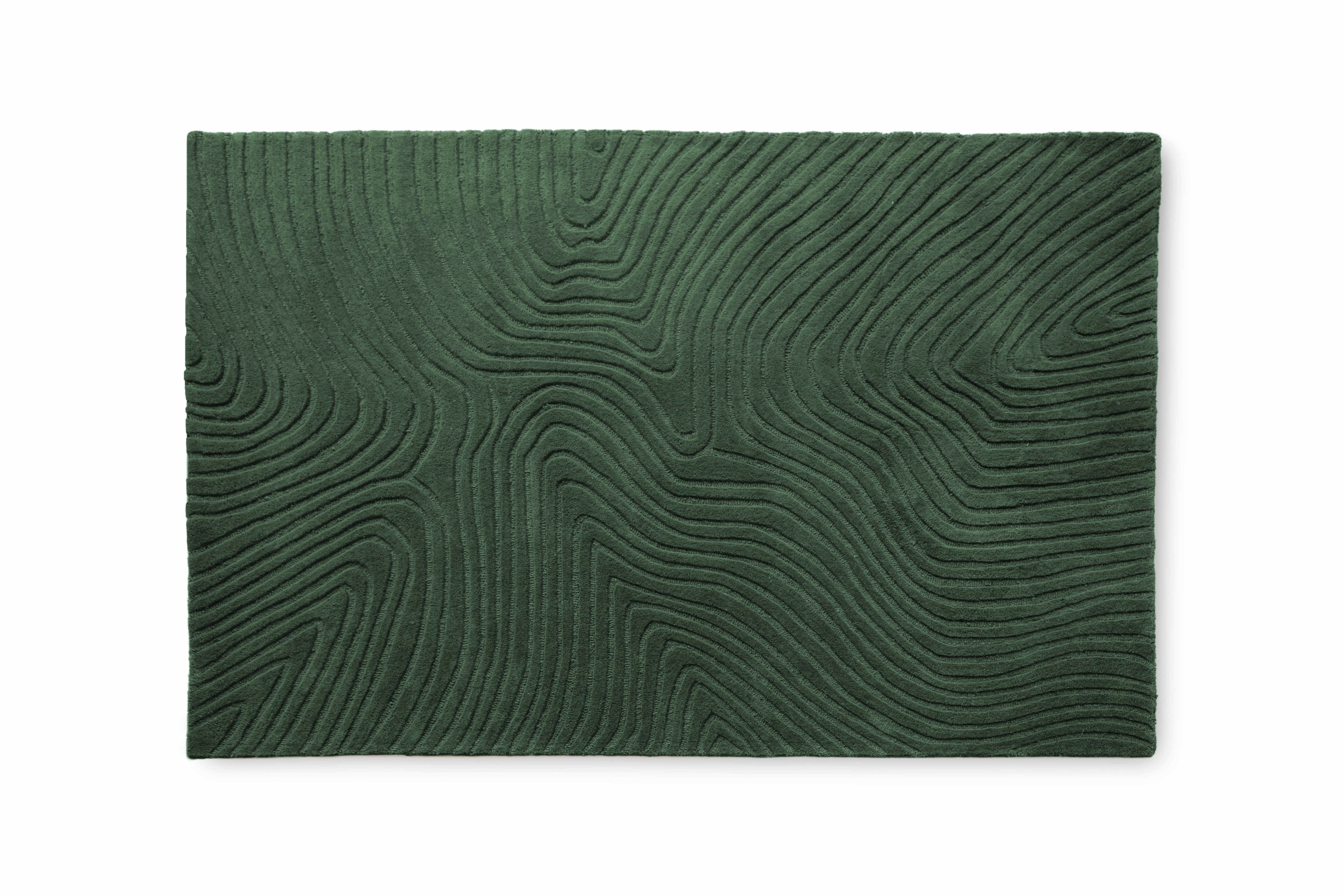DYWAN ZIELONY CURVES 160X230CM
