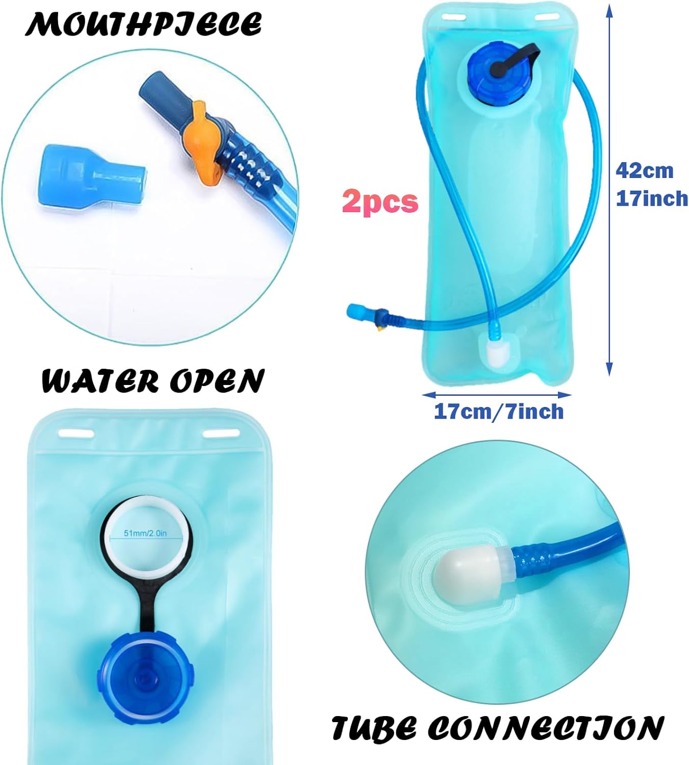 GOTOTOP Récipient d'eau de camping Récipient d'eau pliable avec