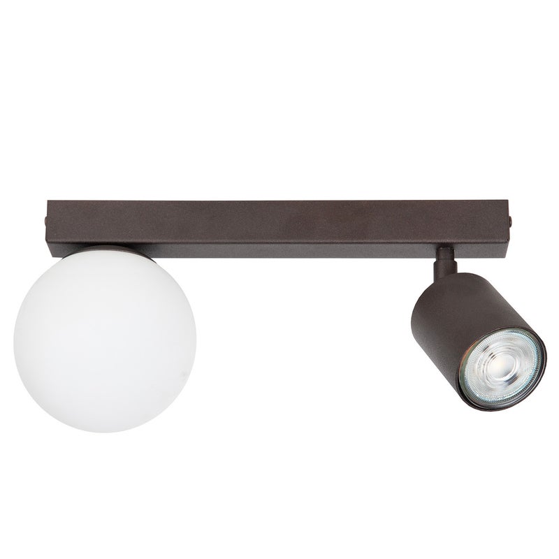 Reflektor sufitowy spot natynkowy Tavira listwa brązowo-biały 2xG9+GU10x12W + 10W wym: 18 x 30 x 12 cm metal SIGMA