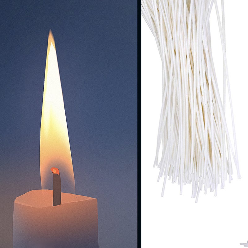 Stoppini cerati per candele (20 cm) 100 pezzi Bianco - 4
