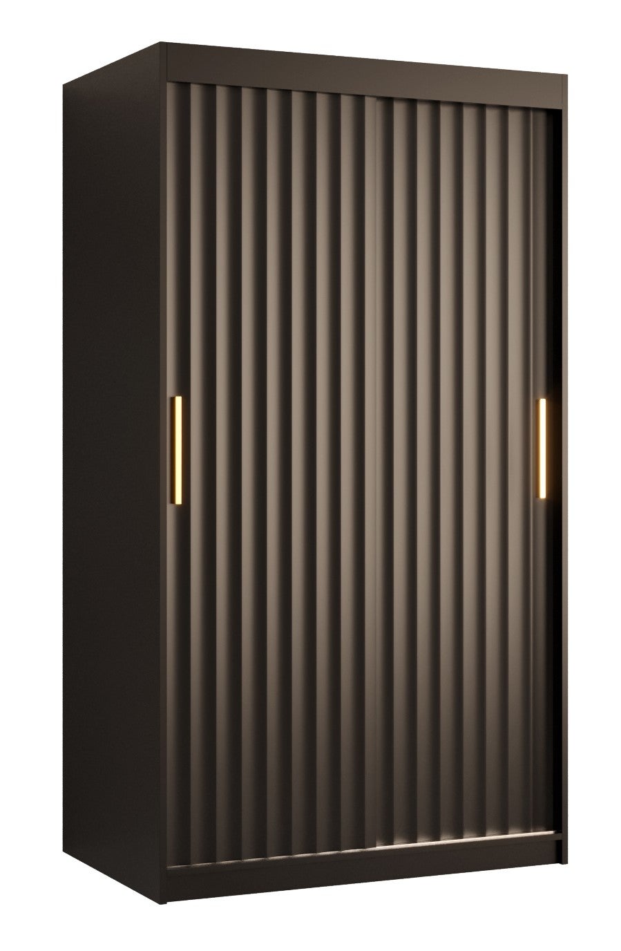 Szafa przesuwna garderoba RIFLO WAVE 1 100 x 62 x 200 cm Czarny - Abiks Meble