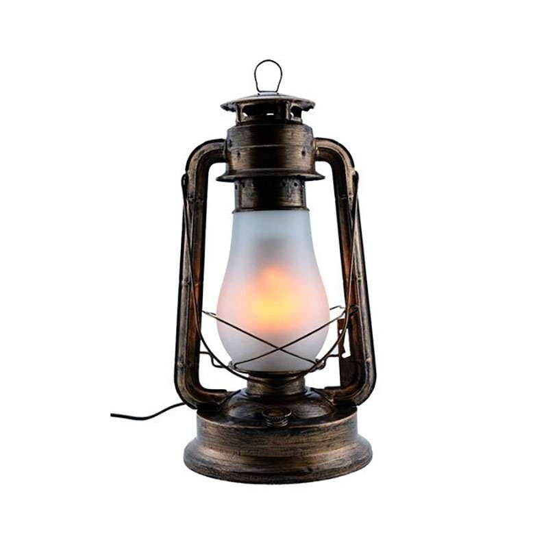 Lanterna LED EMOS Con Effetto Fiamma - Design Vintage, Timer 6h, Batterie AAA | Per Interni