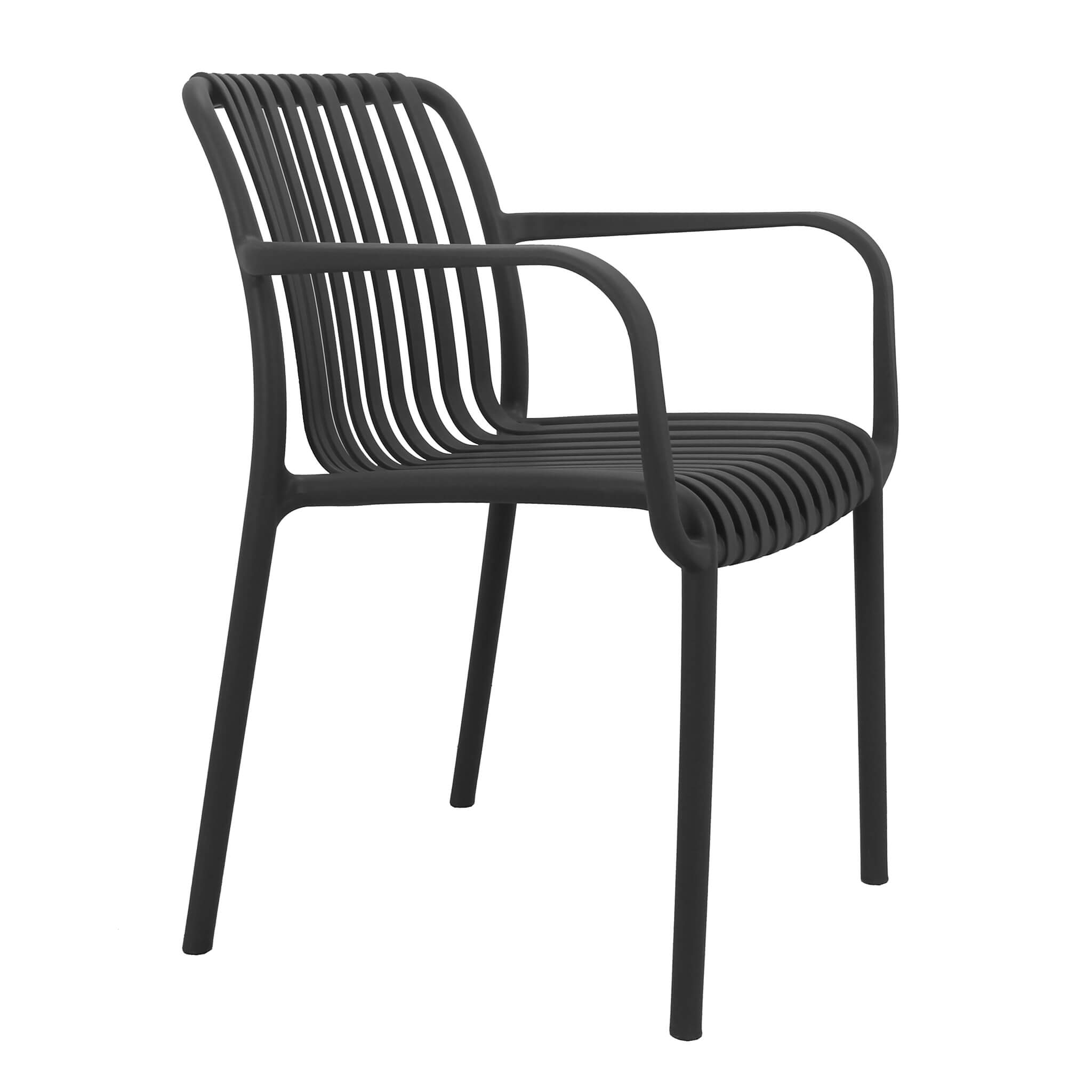 Chaise GORICA MADRID En Plastique Marron - Empilable, Pour Jardin, Bar Ou Terrasse