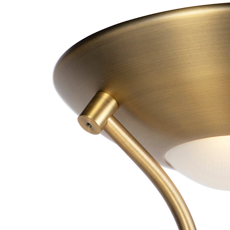 Qazqa moderne lampadaire uplighter avec bras de lecture - Diva - bronze, rond, led intégrée 18w incluse, Integrated led, - 8