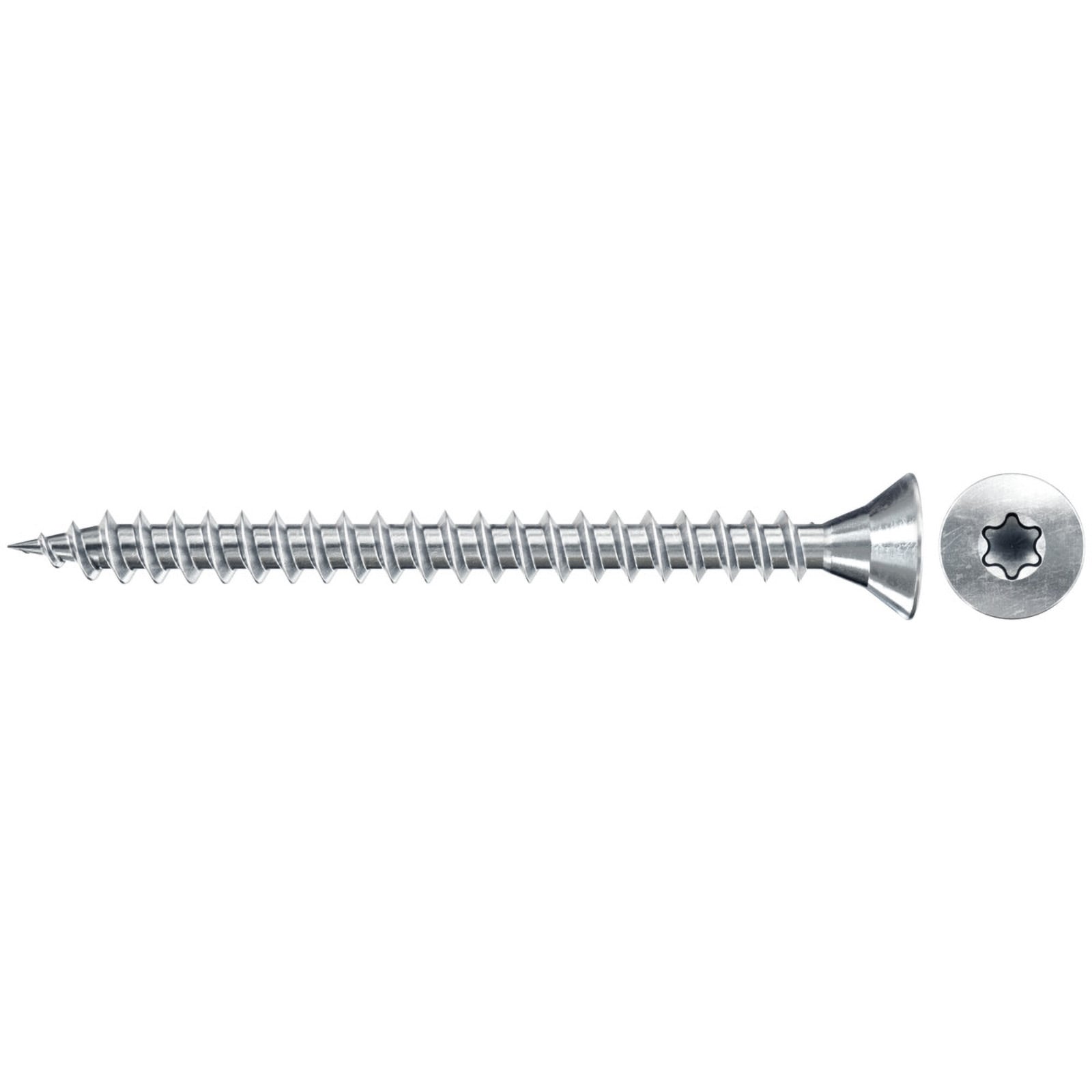 Vis à Panneau Aggloméré Reyher – 6x80 Mm, Tête Fraisée, Filetage Partiel, Lot De 100