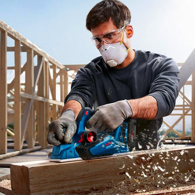 Rabot 82mm 18V BOSCH GHO 18V-26 solo L-Boxx, butée et sac à poussière - 3