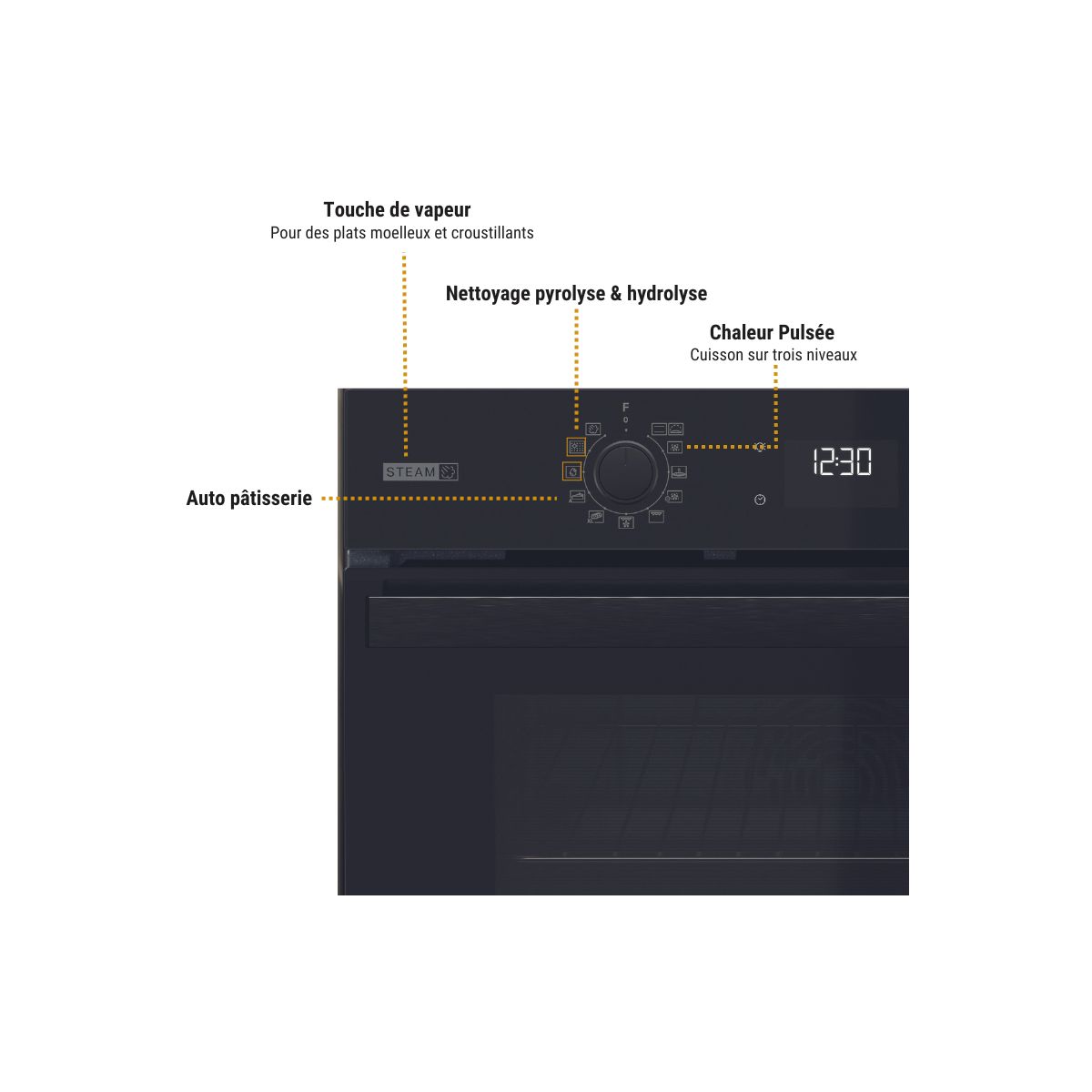 Four encastrable fonction vapeur WHIRLPOOL OMSR58RU1SB Steam+ - 2