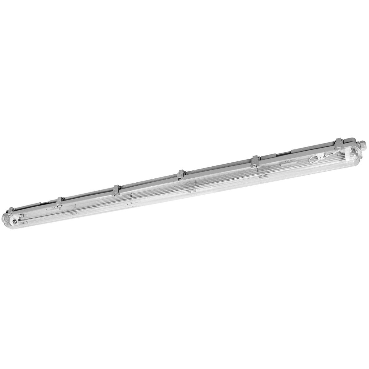 Lampa do garażu piwnicy T8 18W tworzywo sztuczne szaro-biała wym:7x128x6,3cm IP65 Polux