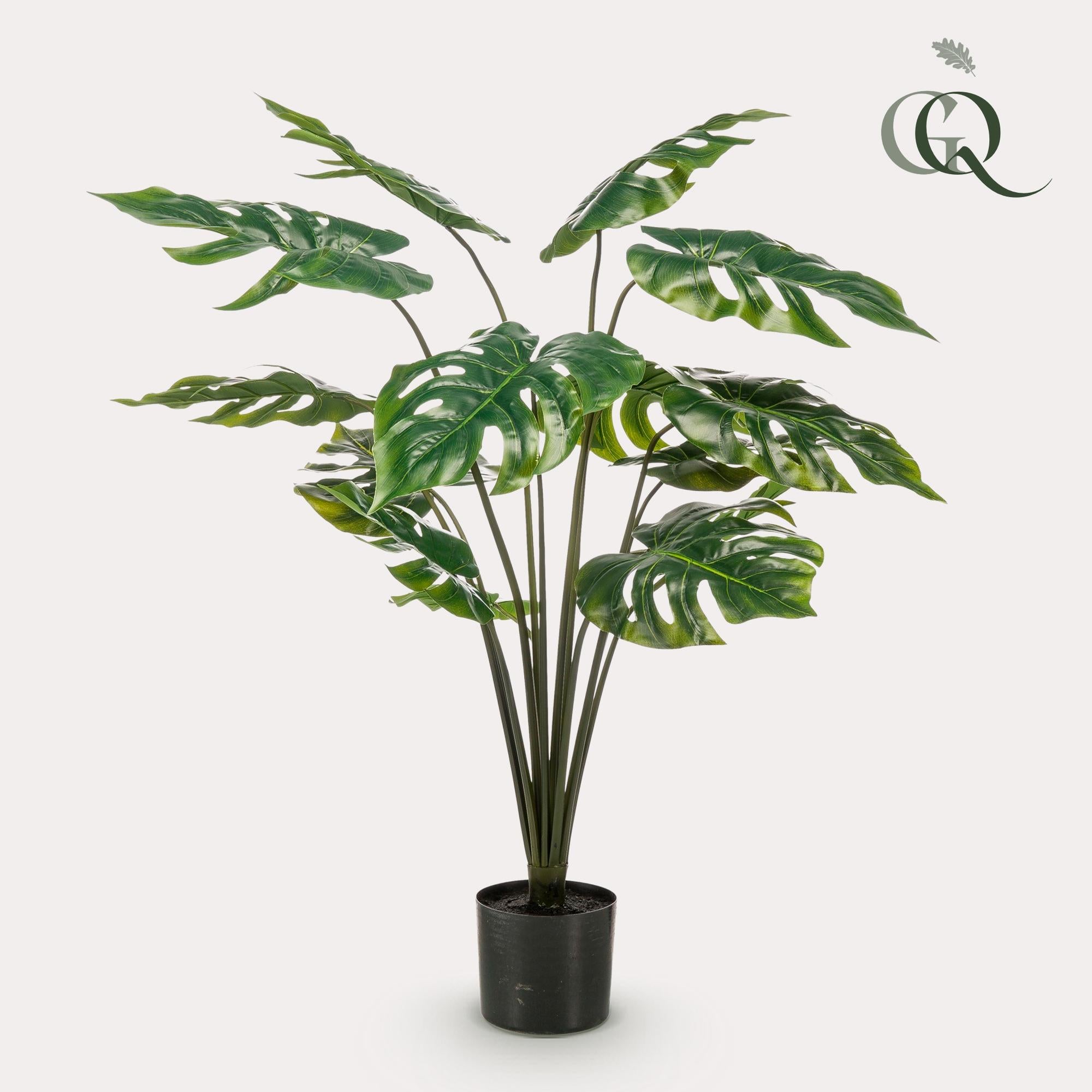 Sztuczna Monstera Deliciosa 95 cm – dekoracyjna roślina z dziurawymi liśćmi