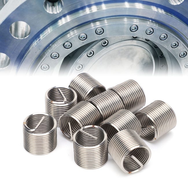 10 Inserti Filettati In Acciaio Inox - Riduzione M6x1.0 A M8x1.25 Per Riparazioni Meccaniche - Foto 12
