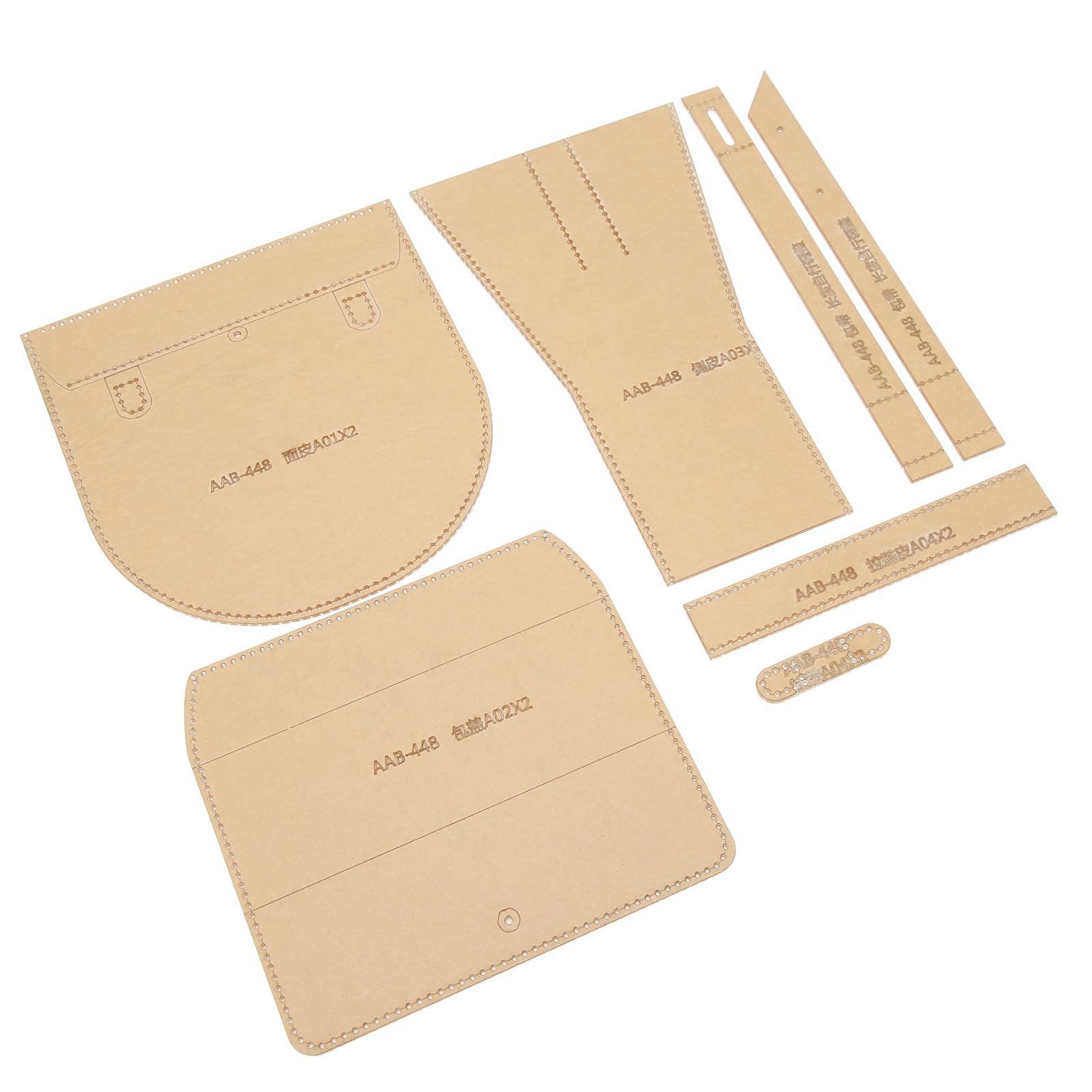 Modelli Acrilici Per Borsa - Stencil In Pelle Per Artigianato, Kit Con Fori Di Precisione - Foto 2