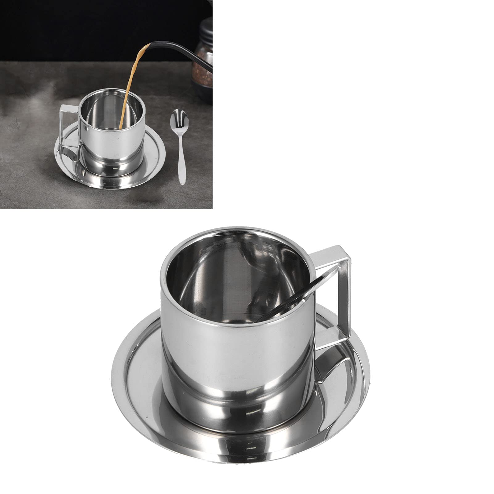 Tazza caffè long shot Acciaio Inox 220ml