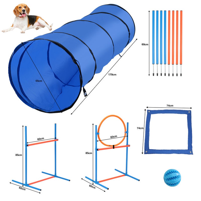 Agility sport pour chien set Agility pour chiens Agility Kit d'équipement tunnel slalom zone repos équipement complet set 5pcs - 2