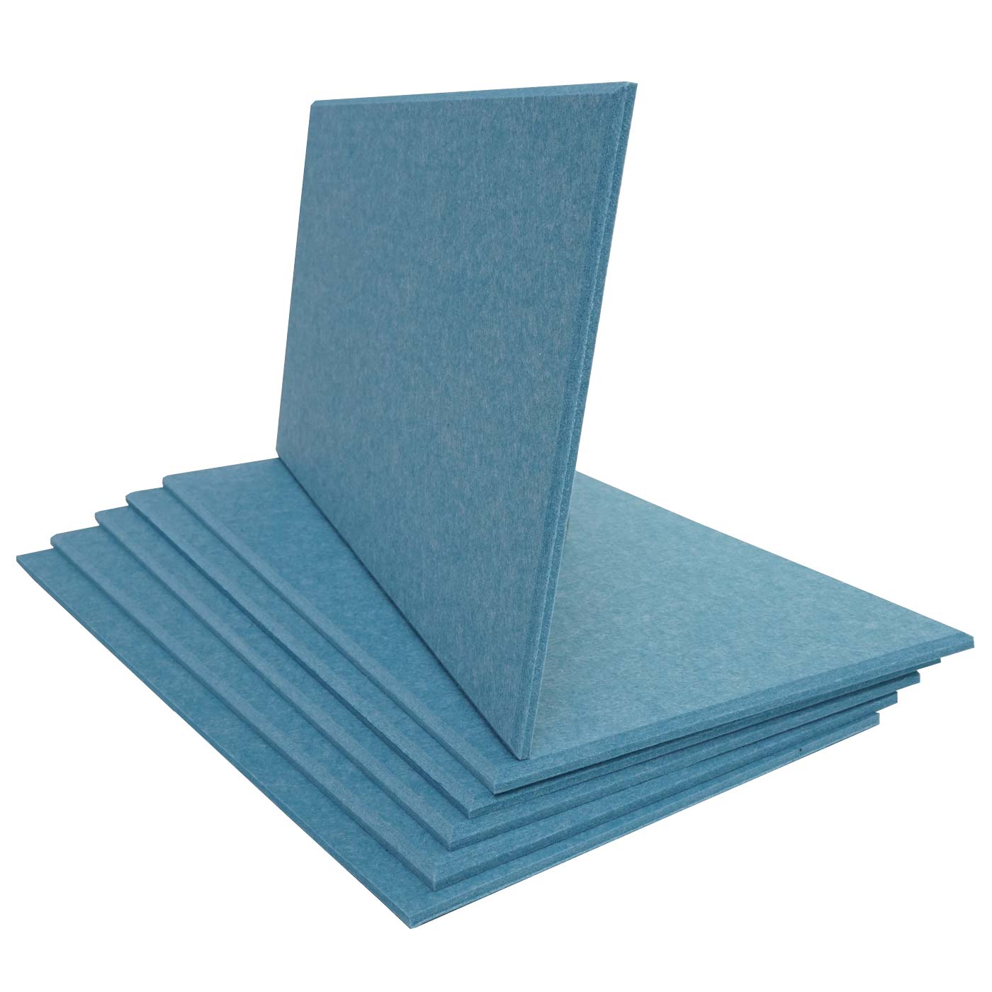 Lot de 6 panneaux muraux acoustiques HWC-L52, panneaux muraux acoustiques, insonorisant 1qm surface 60x30cm ~ bleu - 4