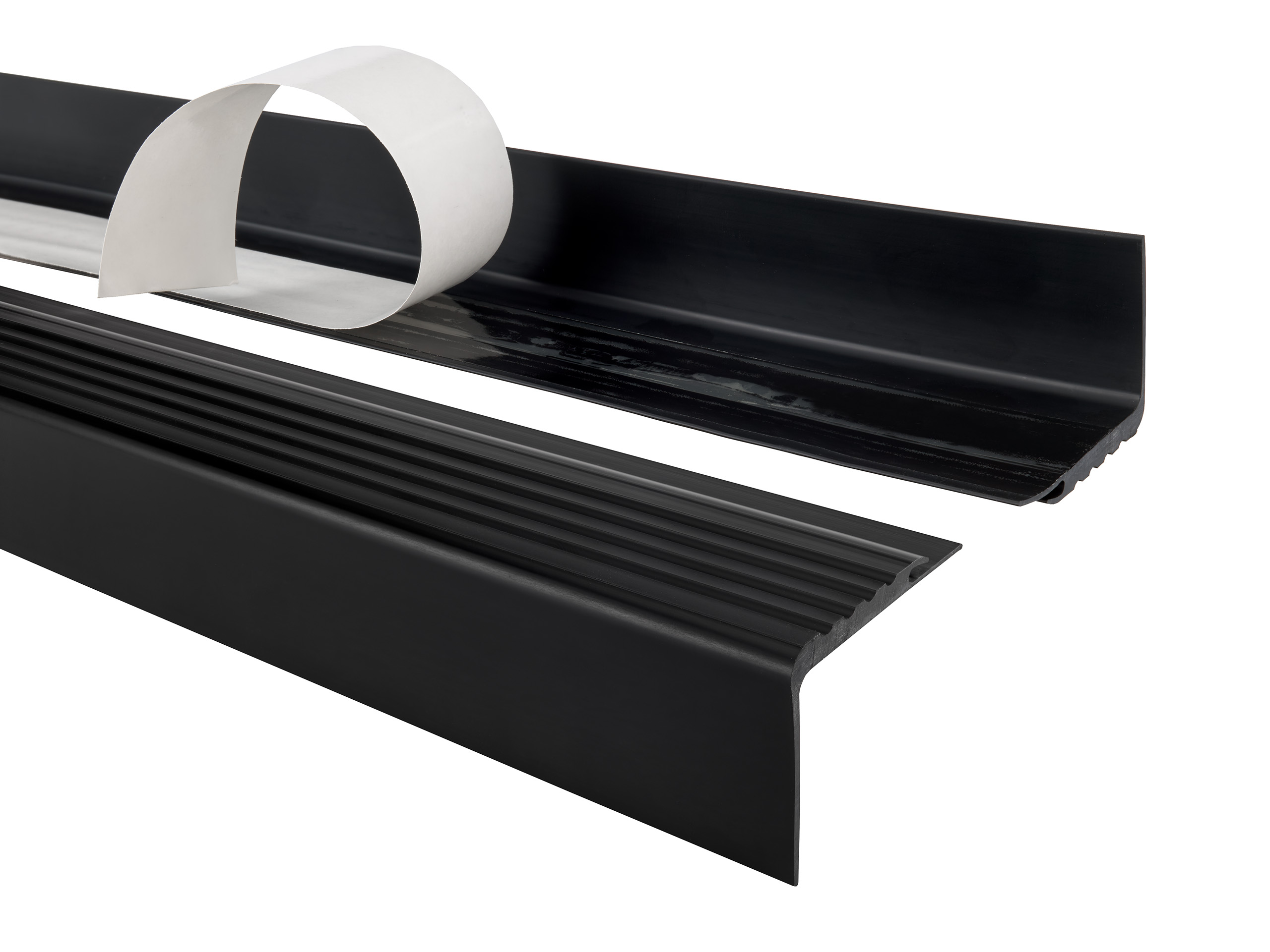 Profil schodowy 48x42 mm PVC na krawędzie stopni antypoślizgowy - 90 cm, czarny