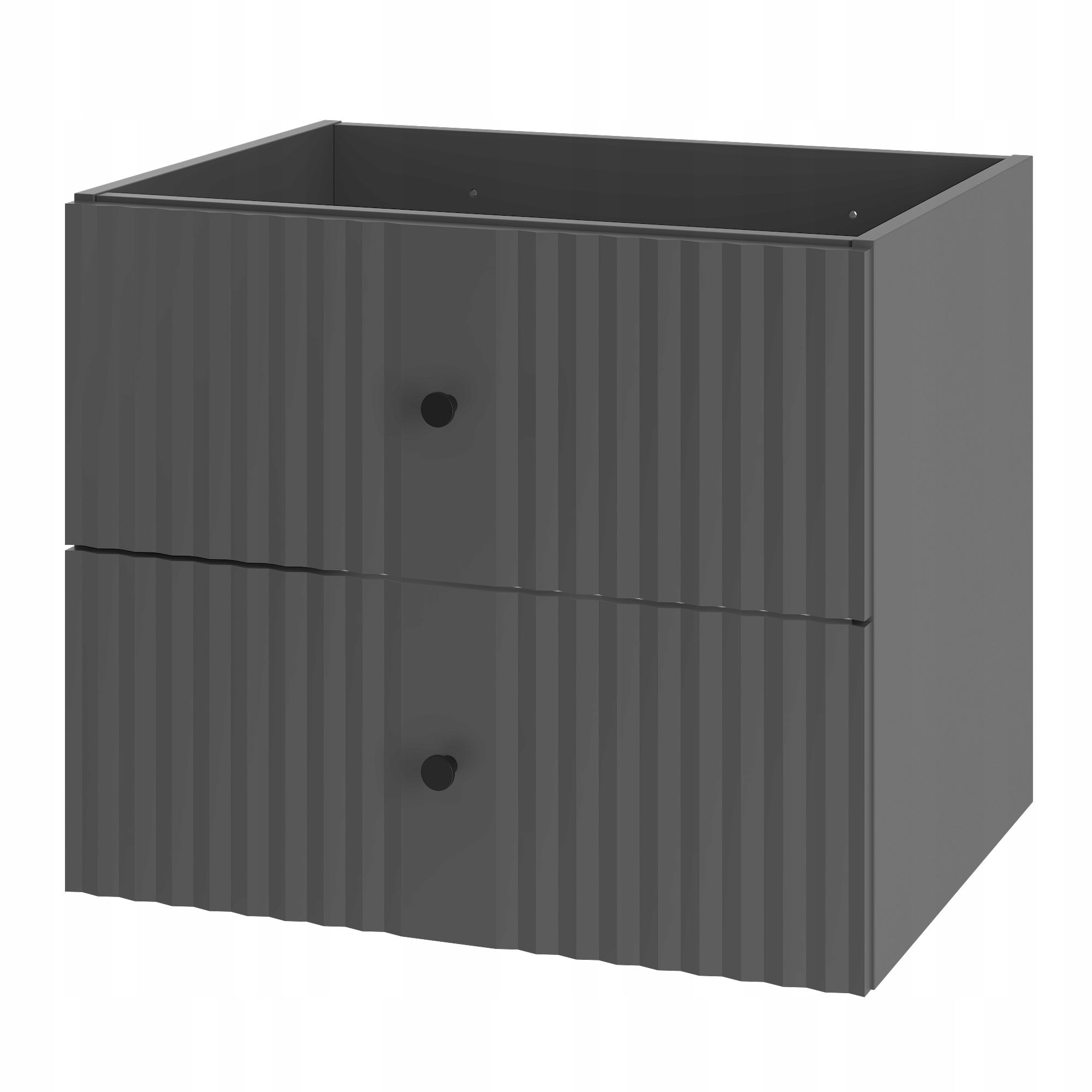 Szafka łazienkowa XILO 60 cm antracytowa wisząca czarny uchwyt