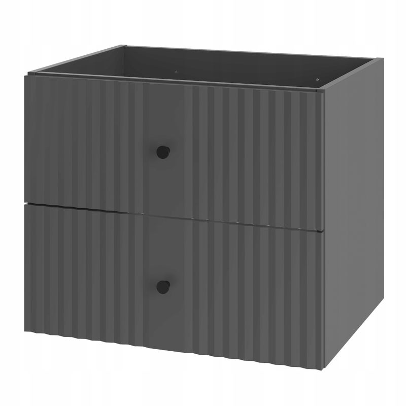 Szafka łazienkowa XILO 60 cm antracytowa wisząca czarny uchwyt