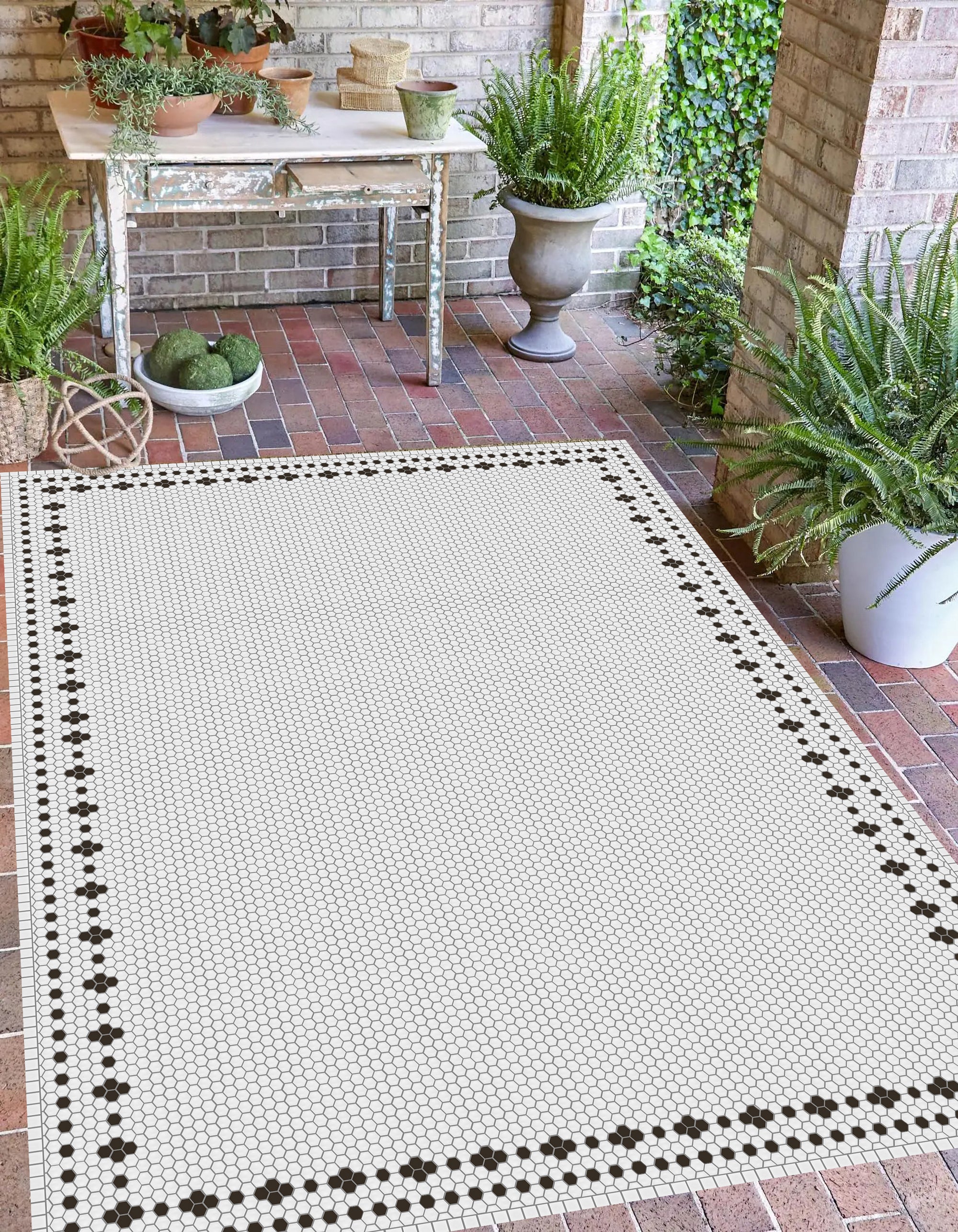 Tappeto danza Bianco/Nero 100x200 cm - Copripavimento vinilico Graboplast