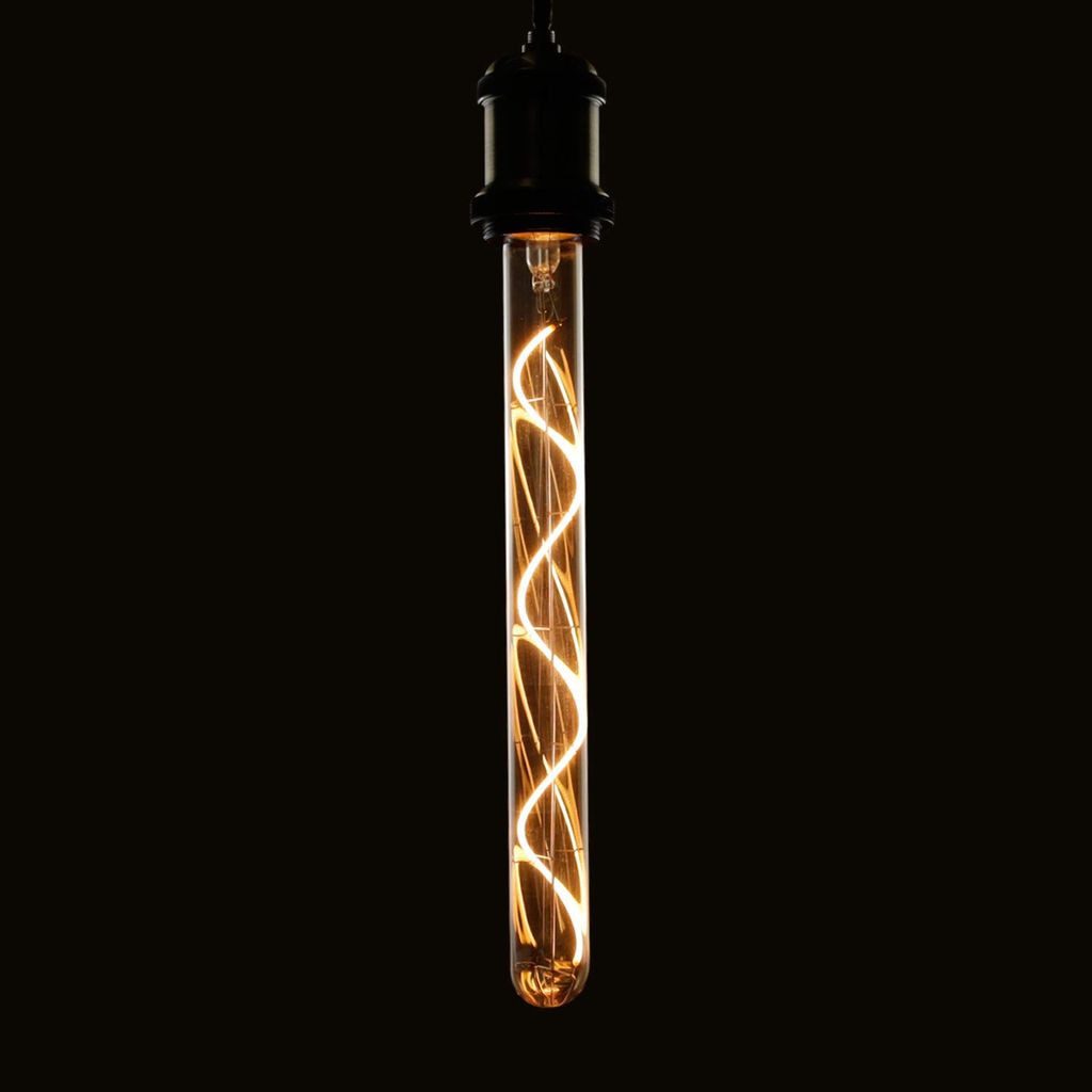 NETTLIFE Żarówka LED E27 w stylu vintage, rurowa, 300 mm, złota, do domu i kawiarni