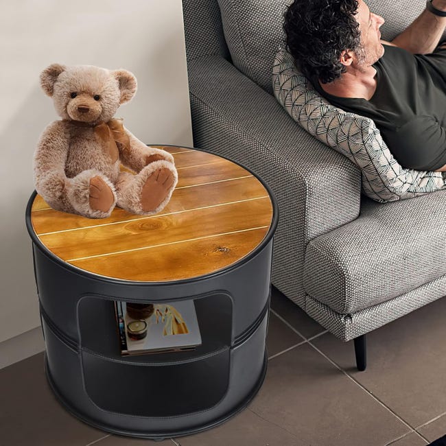 Tavolino a forma di botte di whisky, tavolo a forma di botte di vino in rovere fatto a mano, tavolino da caffè rotondo rustico in legno, tavolo da whisky, tavolino a forma Tavolino a forma di botte di whisky, tavolo a forma di botte di vino in rovere fatto a mano, tavolino da caffè rotondo rustico in legno, tavolo da whisky, tavolino a forma
