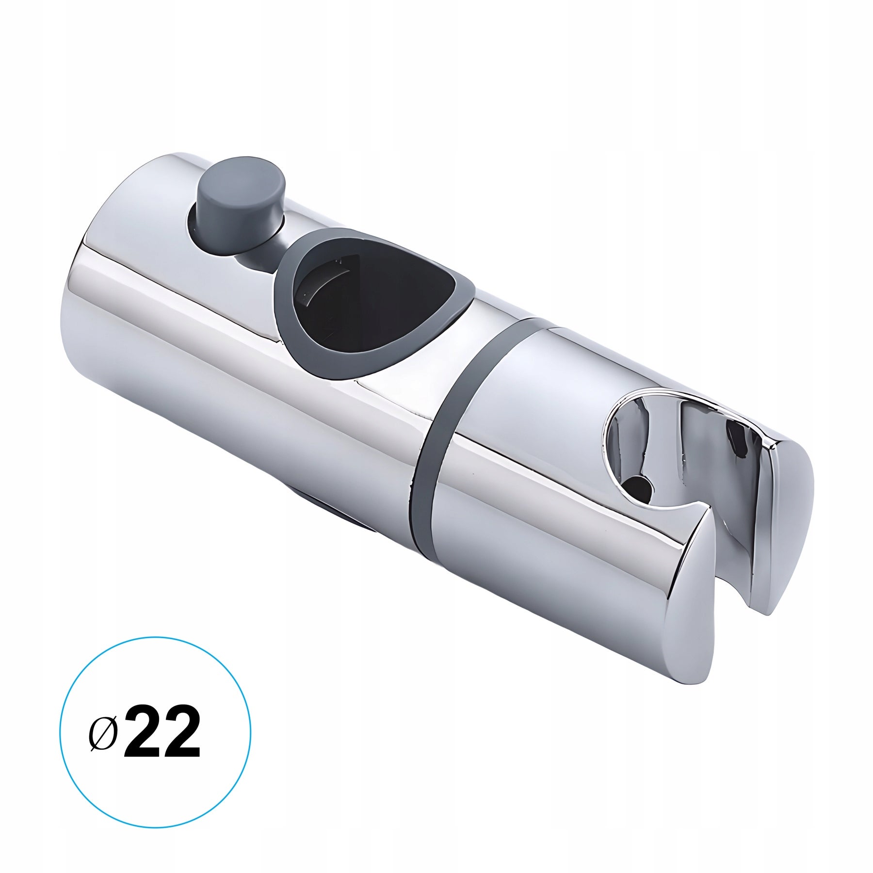 22mm UCHWYT WIESZAK NA SŁUCHAWKĘ PRYSZNICOWĄ PRZESUWANY SUWAK DO DRĄŻKA PRYSZNICOWEGO 22 MM