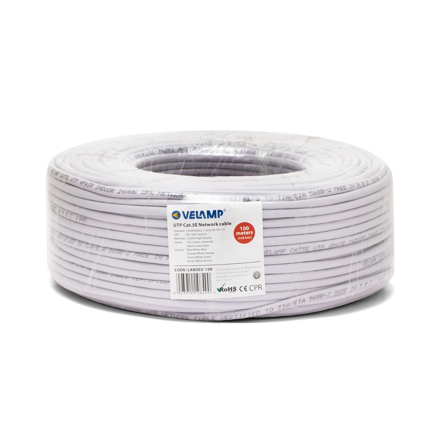 Câble réseau CAT5E UTP 100mt en bobine, certifié CPR - 5