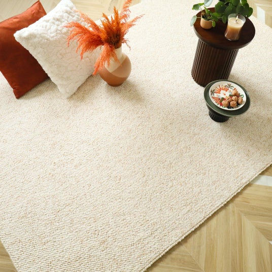 Tapis de salon ou chambre - Bouclette - Crème fouettée - 160 x 230 cm - 2