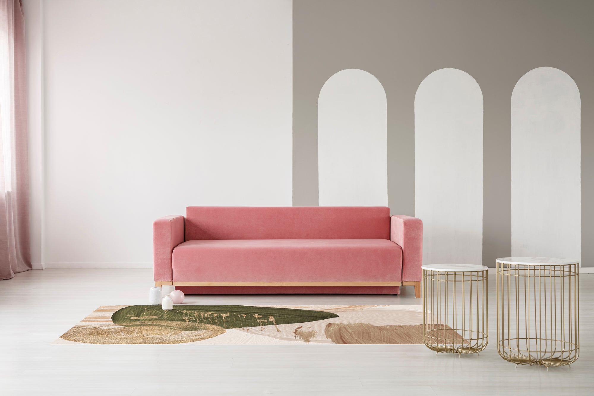 Tapis antidérapant en vinyle ÓLEO 3 66x150 cm - PVC imprimé, lavable, ignifuge, pour le salon et la cuisine, style abstrait - 2