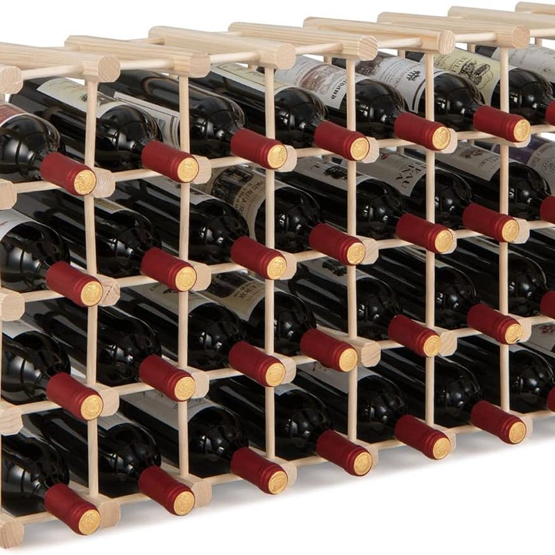 Drewniany regał na wino, stojak na 36 butelek, stojak na butelki wina, uchwyt na wino do kuchni, spiżarni, baru i piwnicy