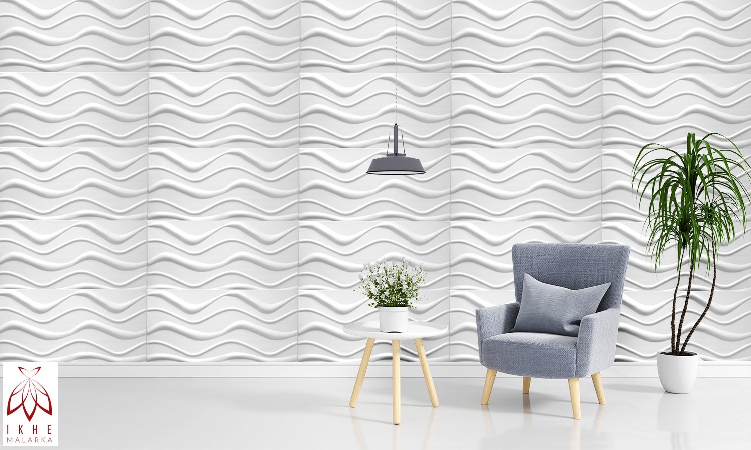 4m² / 8 Pièces - Panneaux Muraux 3D en Polystyrène | Revêtement de Mur & Plafond | Décoration Murale Design Big Wave - 3