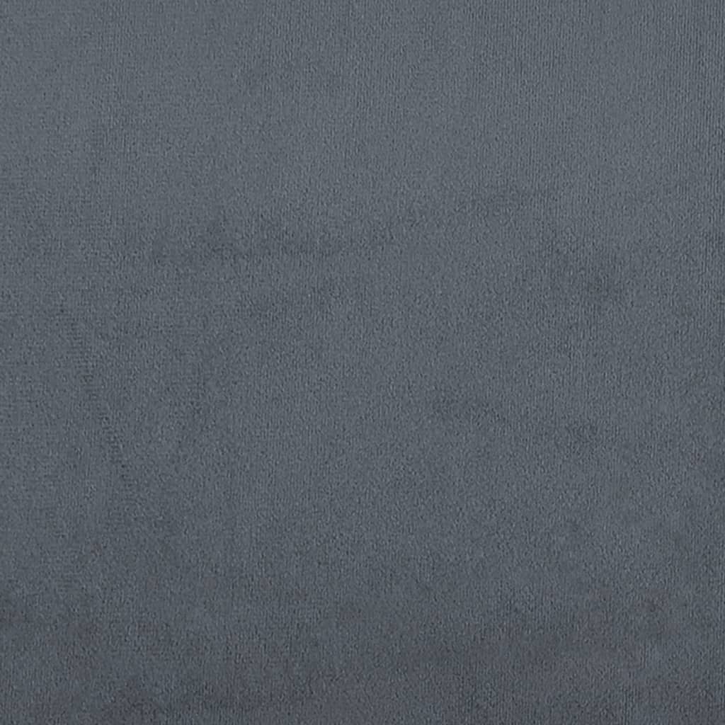 Cadre de lit sans matelas gris foncé 160 x 200 cm en velours - 8