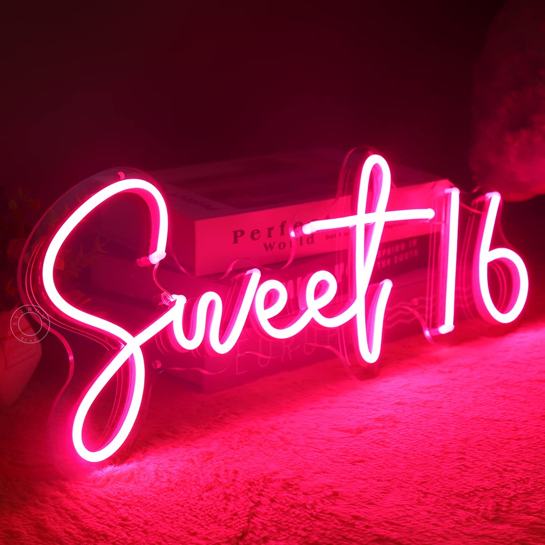 Różowy delikatny neon LED Sweet wymiarach idealny pokoju dorosłych dziewcząt jako dekoracja przyjęcie urodzinowe prezent dla najlepszej przyjaciółki