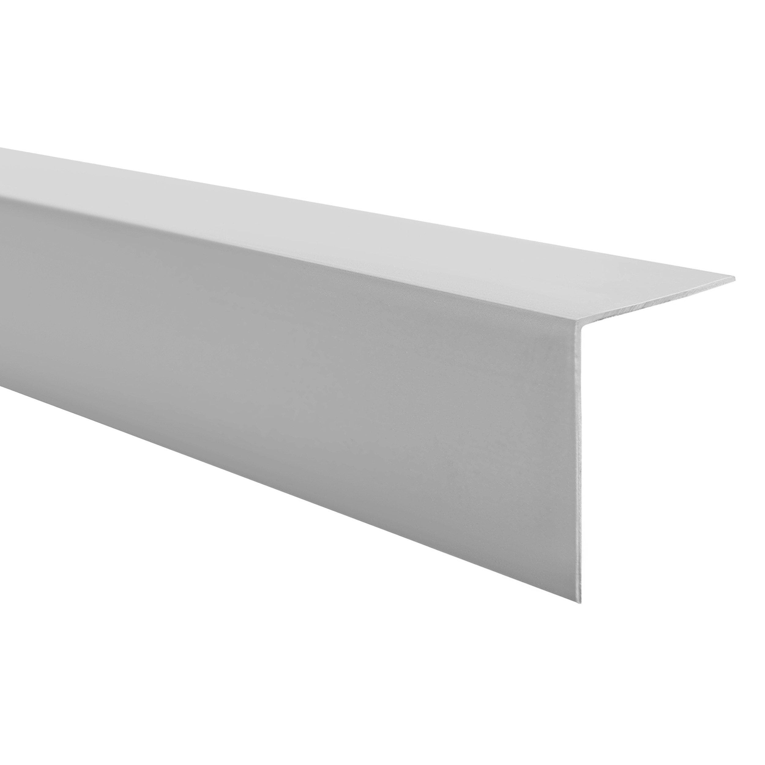 QUEST Perfil angular de PVC 25x25mm, 1.5m, ángulo rígido, perfil ...
