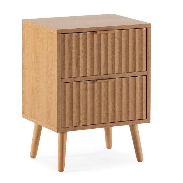 Mesa cabeceira Lluvia 2 gavetas cor carvalho