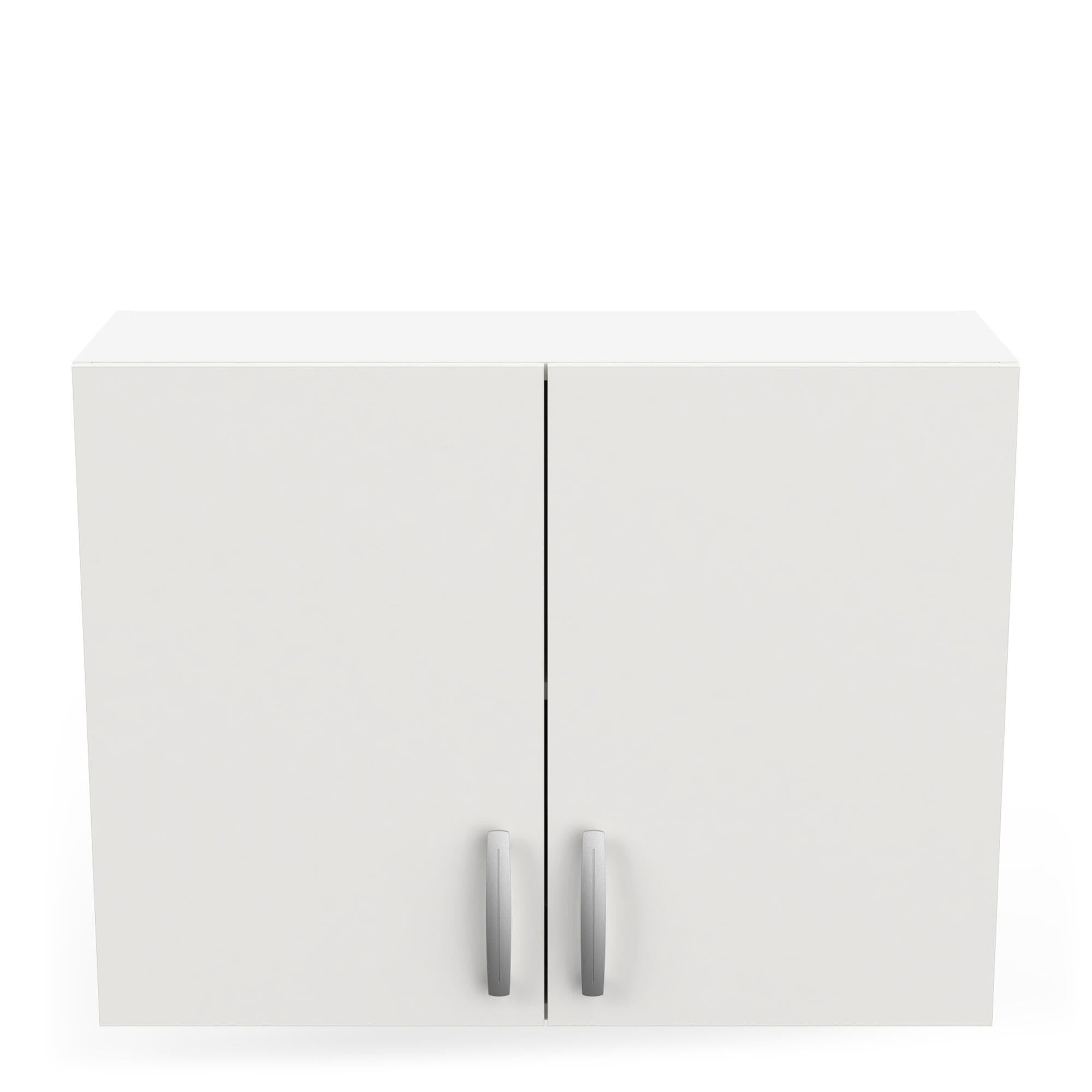 Meuble haut 2 portes 80x28x60 cm blanc - JONAS - 2