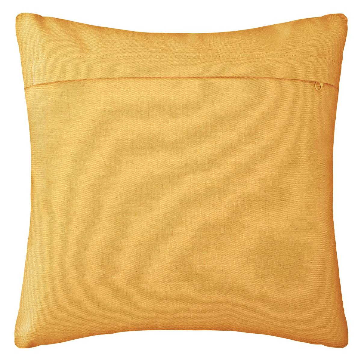 Coussin - motifs otto - coton - jaune ocre - 38x38 cm - Atmosphera créateur d'intérieur - 3