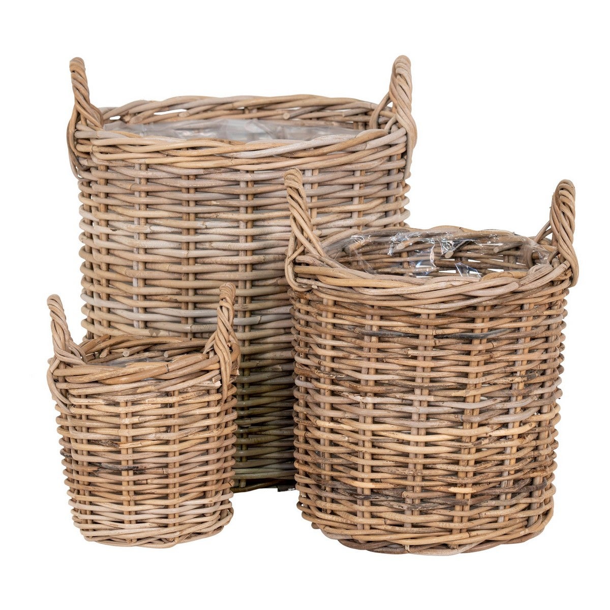 Zestaw 3 koszy do przechowywania Sema, Rattan, Brązowy, Seven Design