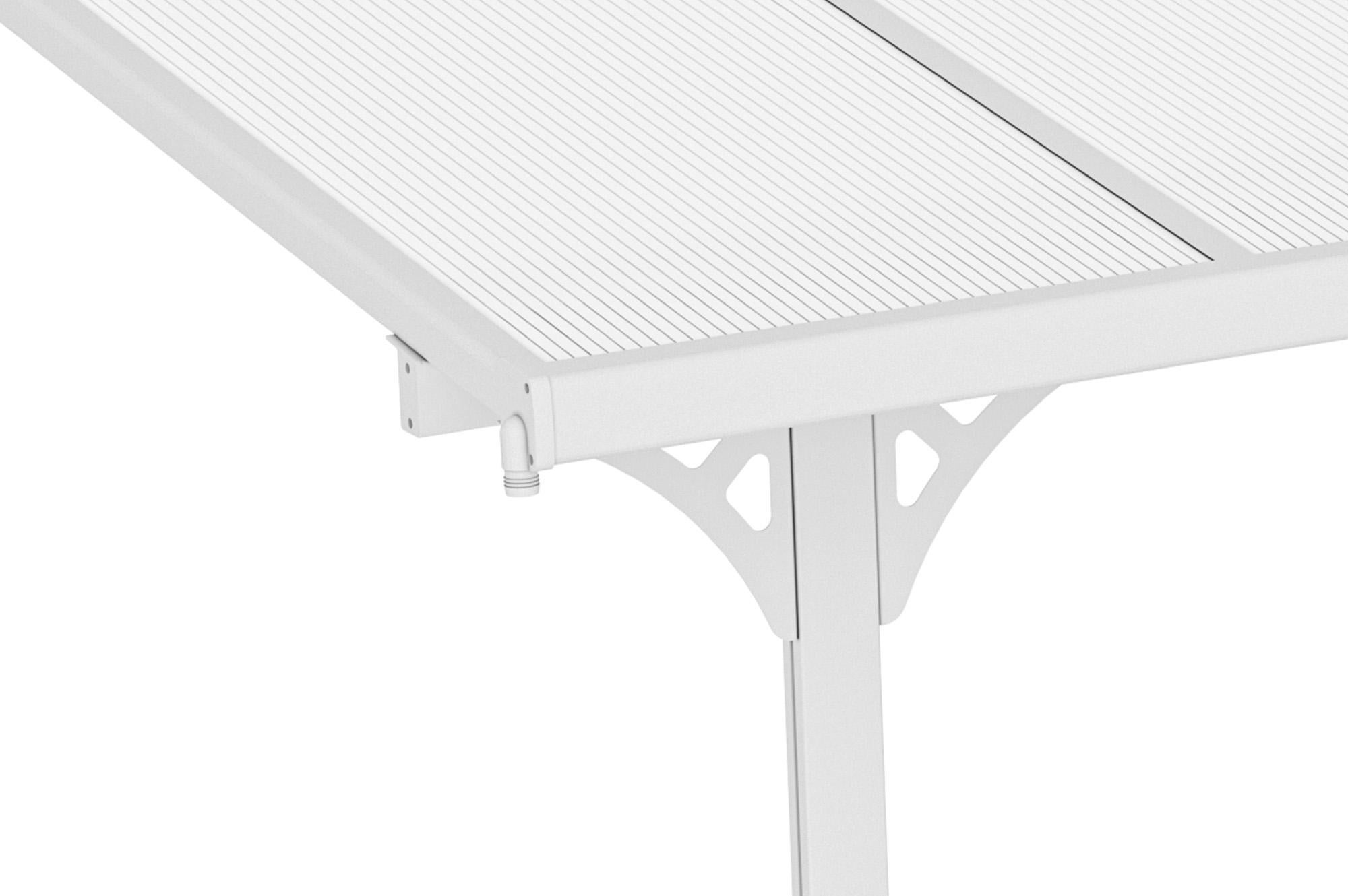 Pergola adossée Blanc en Aluminium 13.5 m² - 6