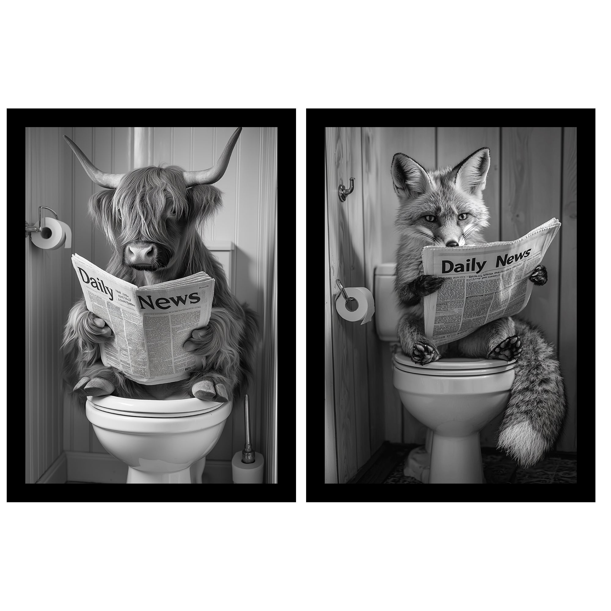 UOCAI 2PCS Cuadro Baño Divertido Jirafa en el WC Leyendo Periódico, Poster Baño Jirafa Decoración Pared Baño Lienzo Impermeable Impresión Alta Definición 30x40 cm Sin Marco Decoración WC UOCAI 2PCS Cuadro Baño Divertido Jirafa en el WC Leyendo Periódico, Poster Baño Jirafa Decoración Pared Baño Lienzo Impermeable Impresión Alta Definición 30x40 cm Sin Marco Decoración WC