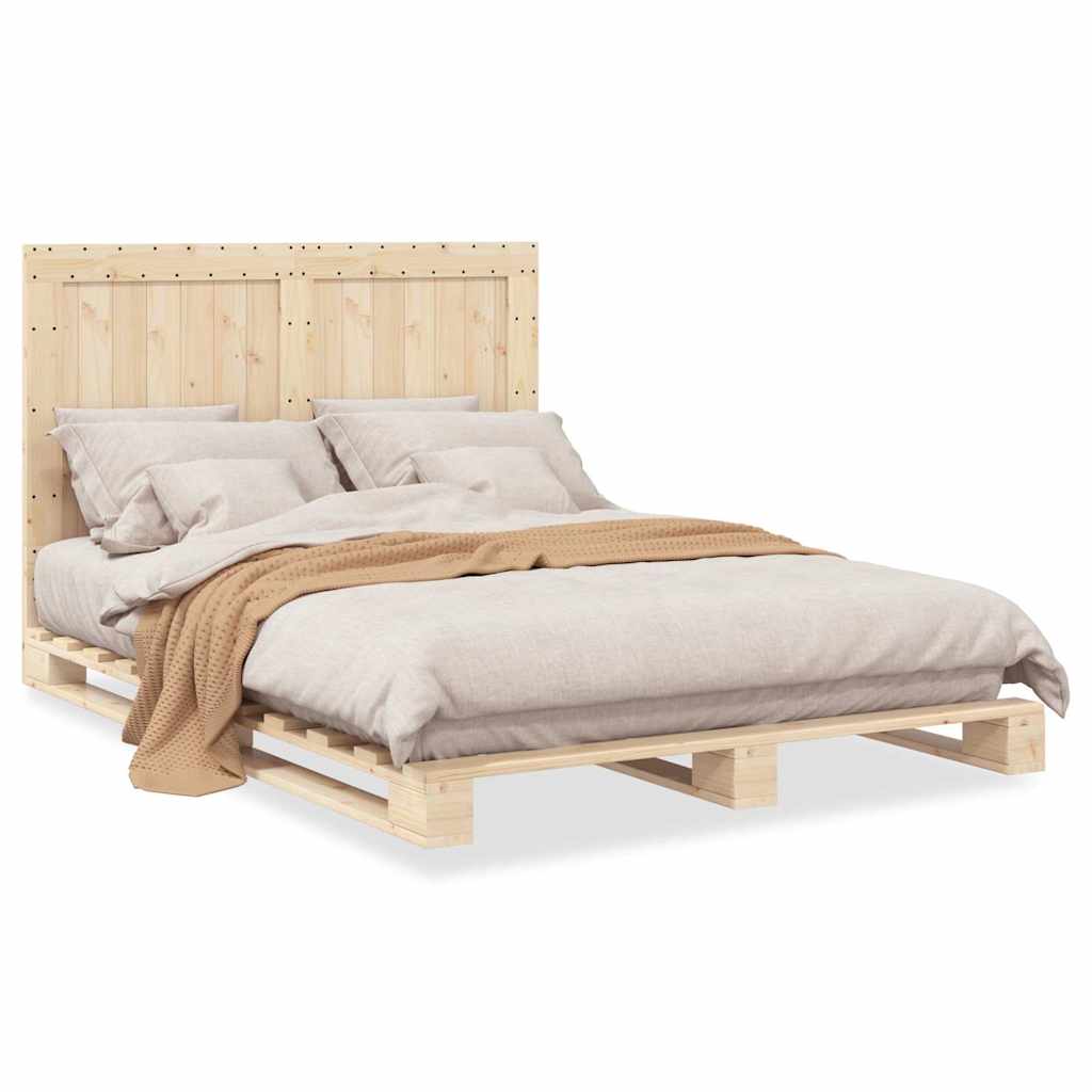 Łóżko Drewniane Rama Łóżka Sofa Brązowe Do Sypialni Pokoju 140x200 cm