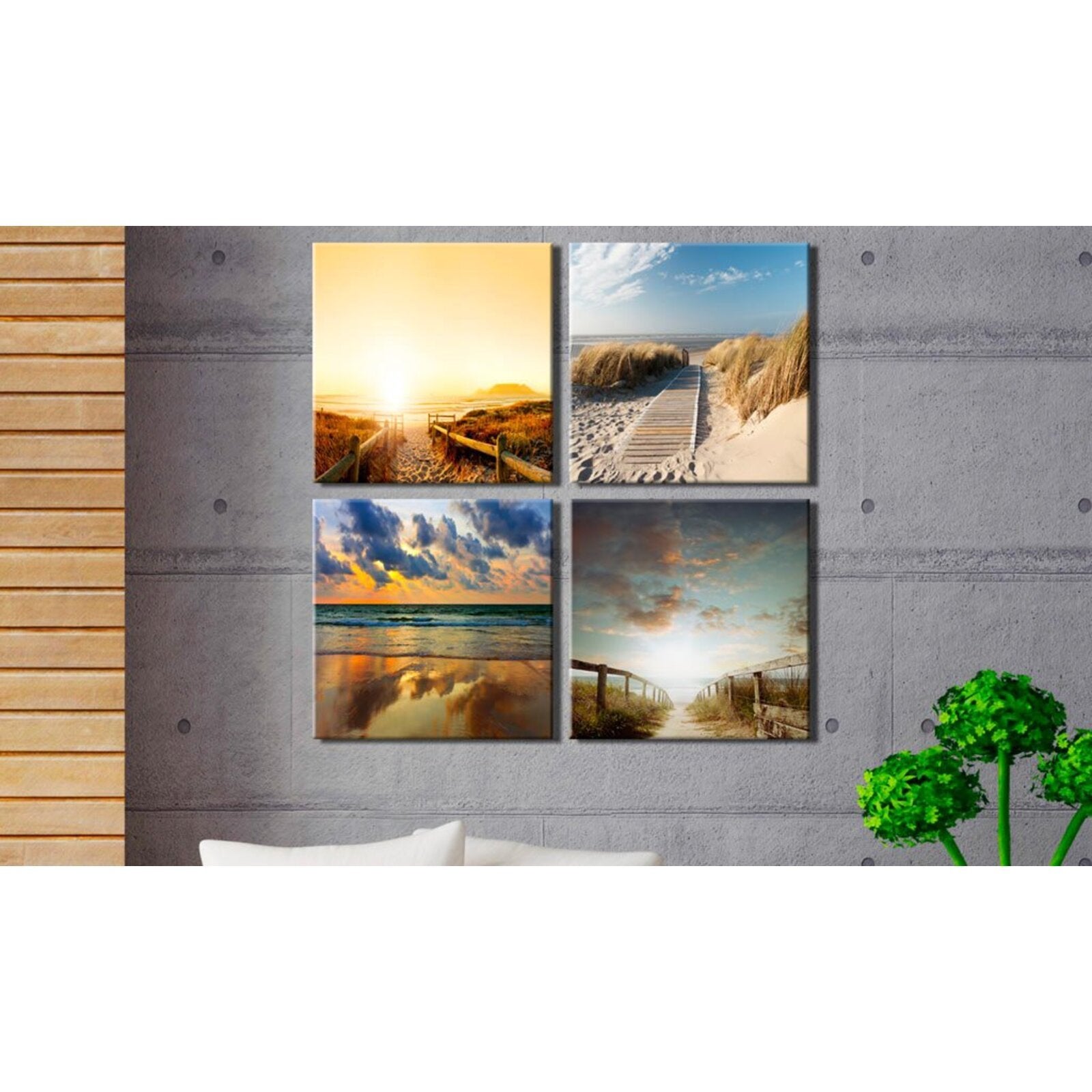 Tableau sur la plage des rêves - 60 x 60 cm - 2