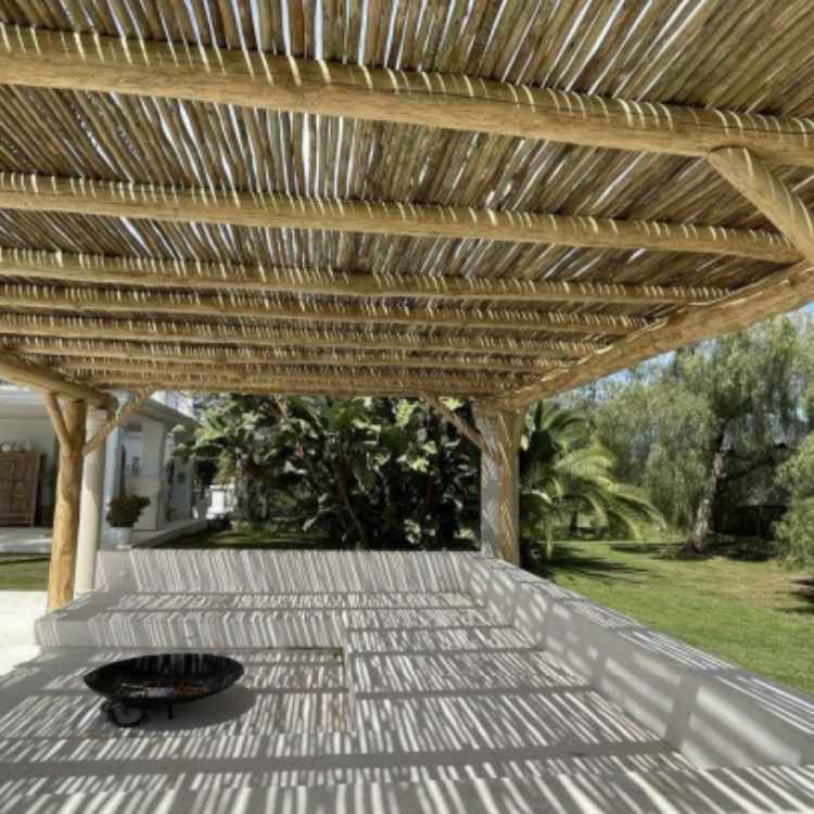 Confezione da 20 bastoncini di eucalipto trattato ø 2-4 cm x 2,40 m - 3