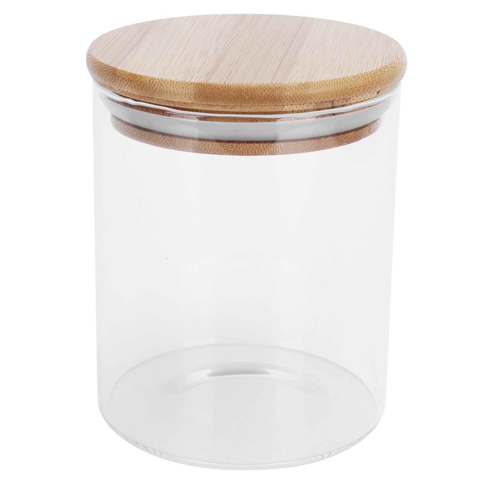 Bocal de rangement rond en bois de 450 ml avec couvercle, récipient ...