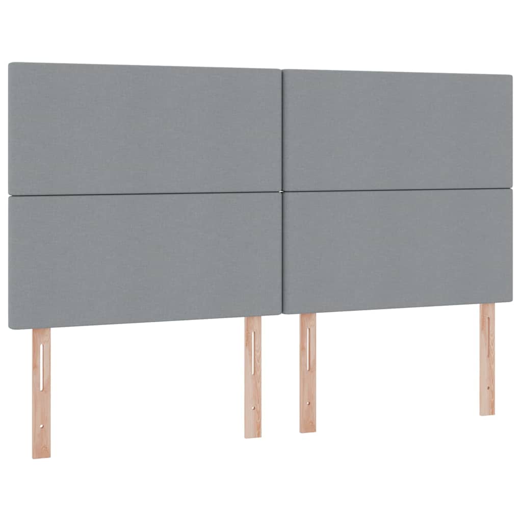 Lit avec rangement et matelas, en tissu gris clair, pour la chambre, 180 × 200 cm - 8